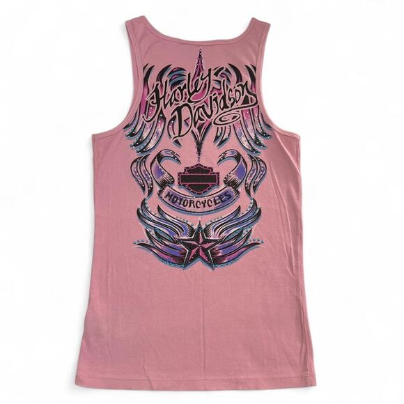 Harley Davidson Women's Tank Top Size Large Pink - Picture 5 of 7